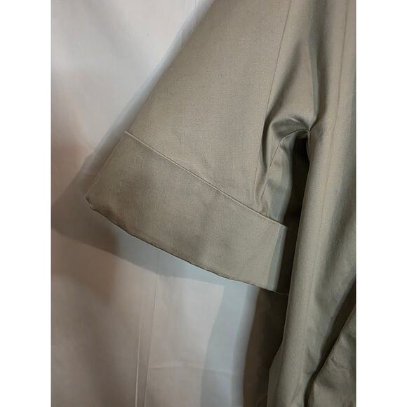 Worthington Blazer Jacket Women's Size M Taupe Open Front Fully Lined Short - Picture 6 of 8